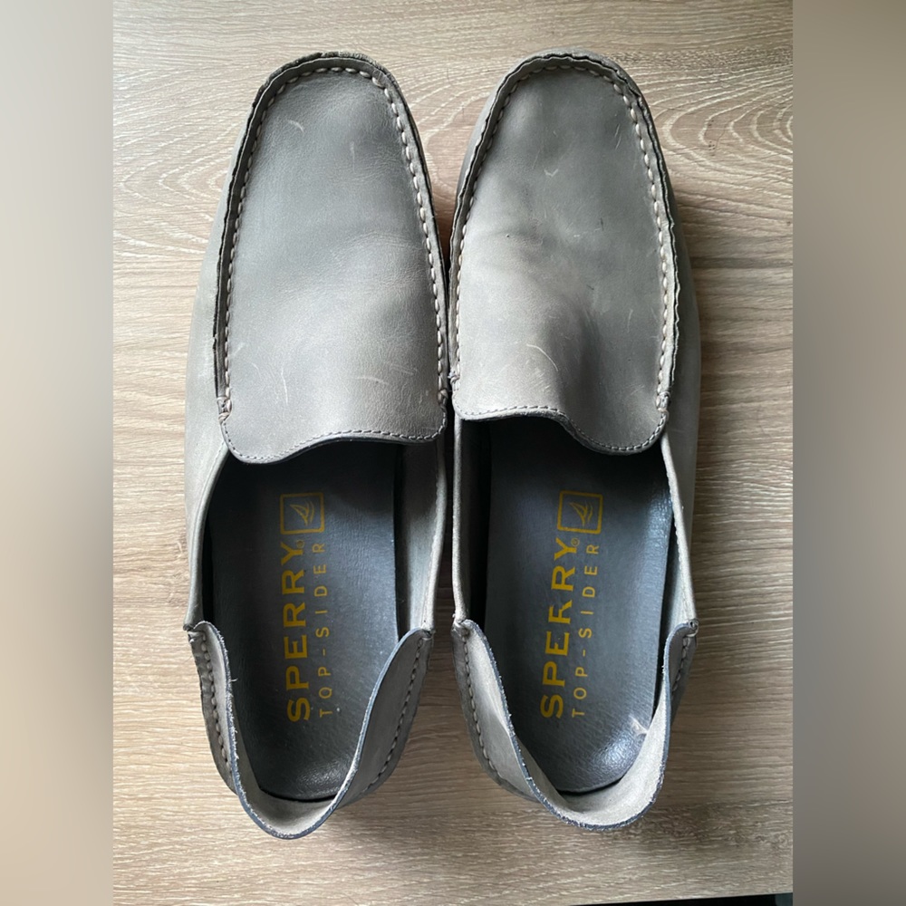 Sperry Top-Sider Wave Driver Convertible (Grey) Men's Leather Slip on Shoes